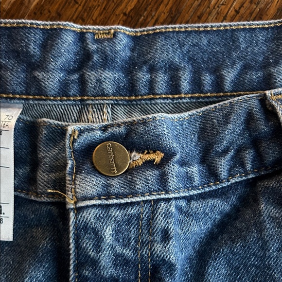 Carhartt Blue Denim Frayed Shorts Unisex 40 EUC - Picture 6 of 8